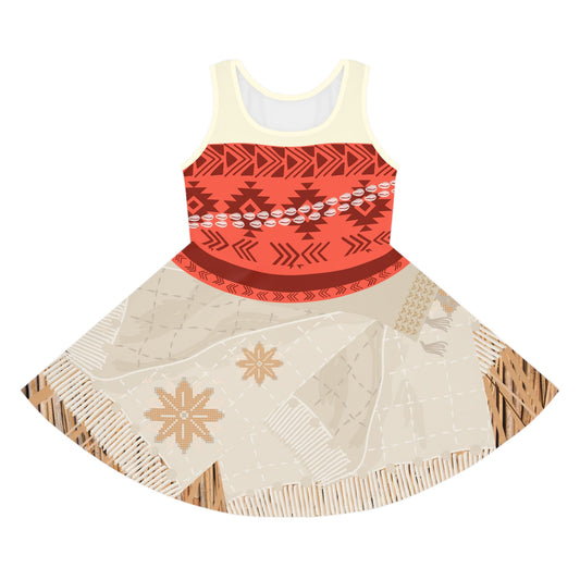 Where the Sky Meets the Sea Girls' Sleeveless Sundress All Over PrintAOPkids dressLittle Lady Shay Boutique