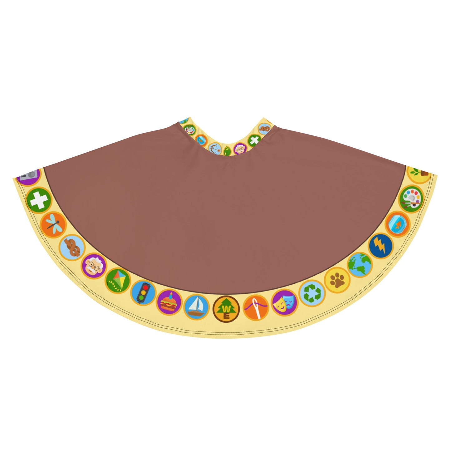 Wilderness Must be Explored Skater Skirt- Running Costume, Cosplay, Scouts, Bounding badge skirtdisney halloweenSkater SkirtLittle Lady Shay Boutique