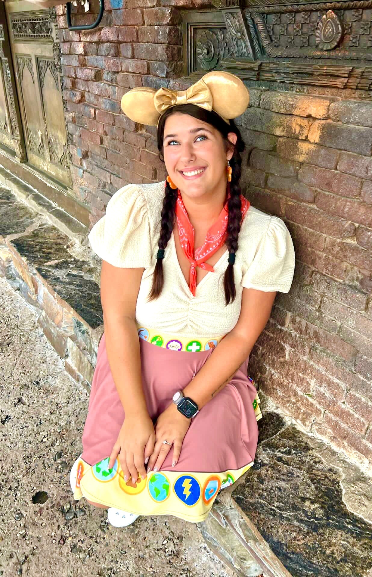 Wilderness Must be Explored Skater Skirt- Running Costume, Cosplay, Scouts, Bounding badge skirtdisney halloweenSkater SkirtLittle Lady Shay Boutique