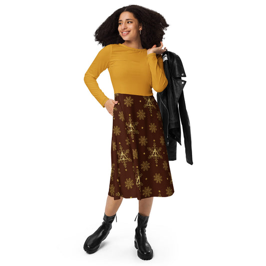 Winter Hallows long sleeve midi dress happiness is addictiveLittle Lady Shay Boutique