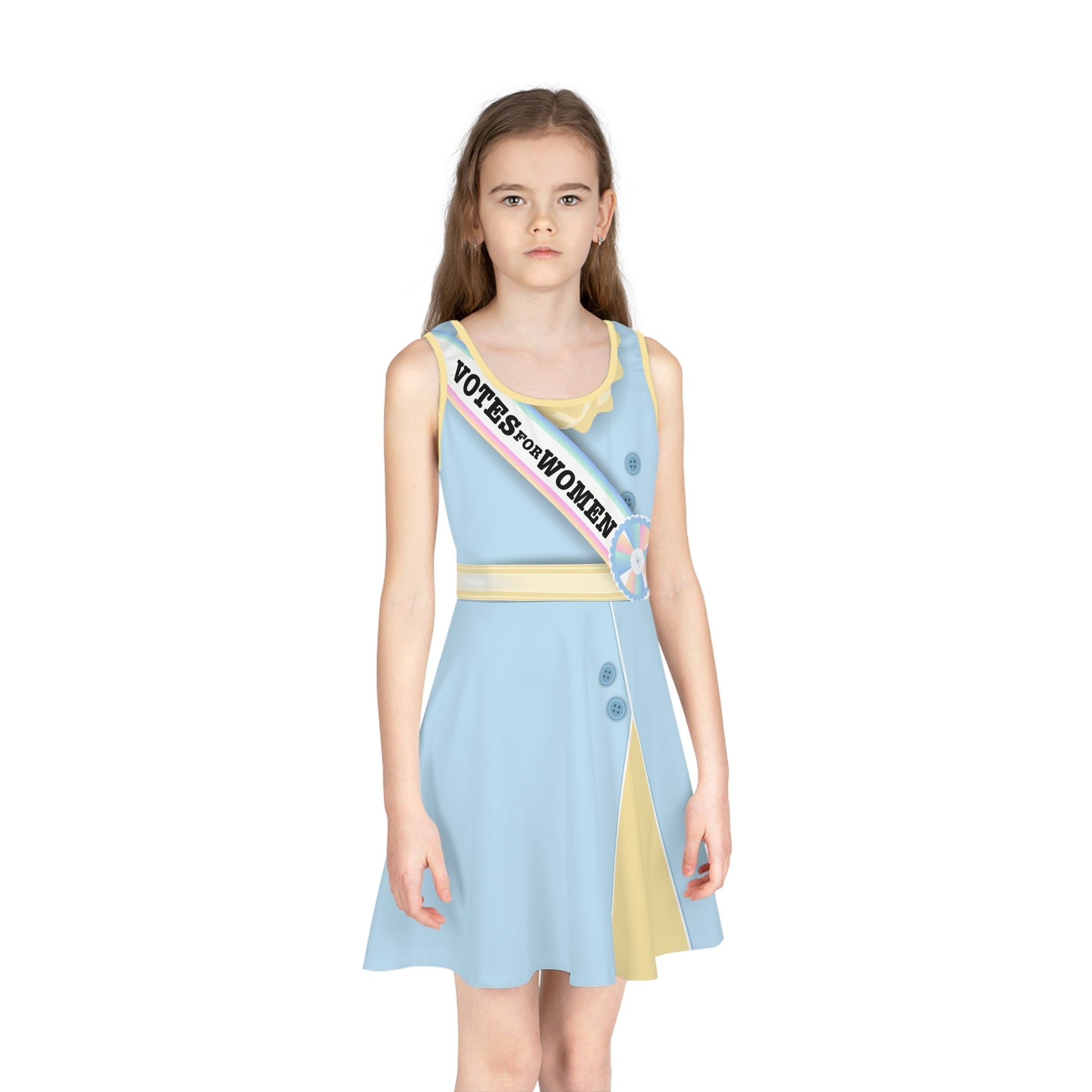 Women's Suffrage Girls' Sleeveless Sundress- costume, cosplay active wearAll Over Printkids dressLittle Lady Shay Boutique