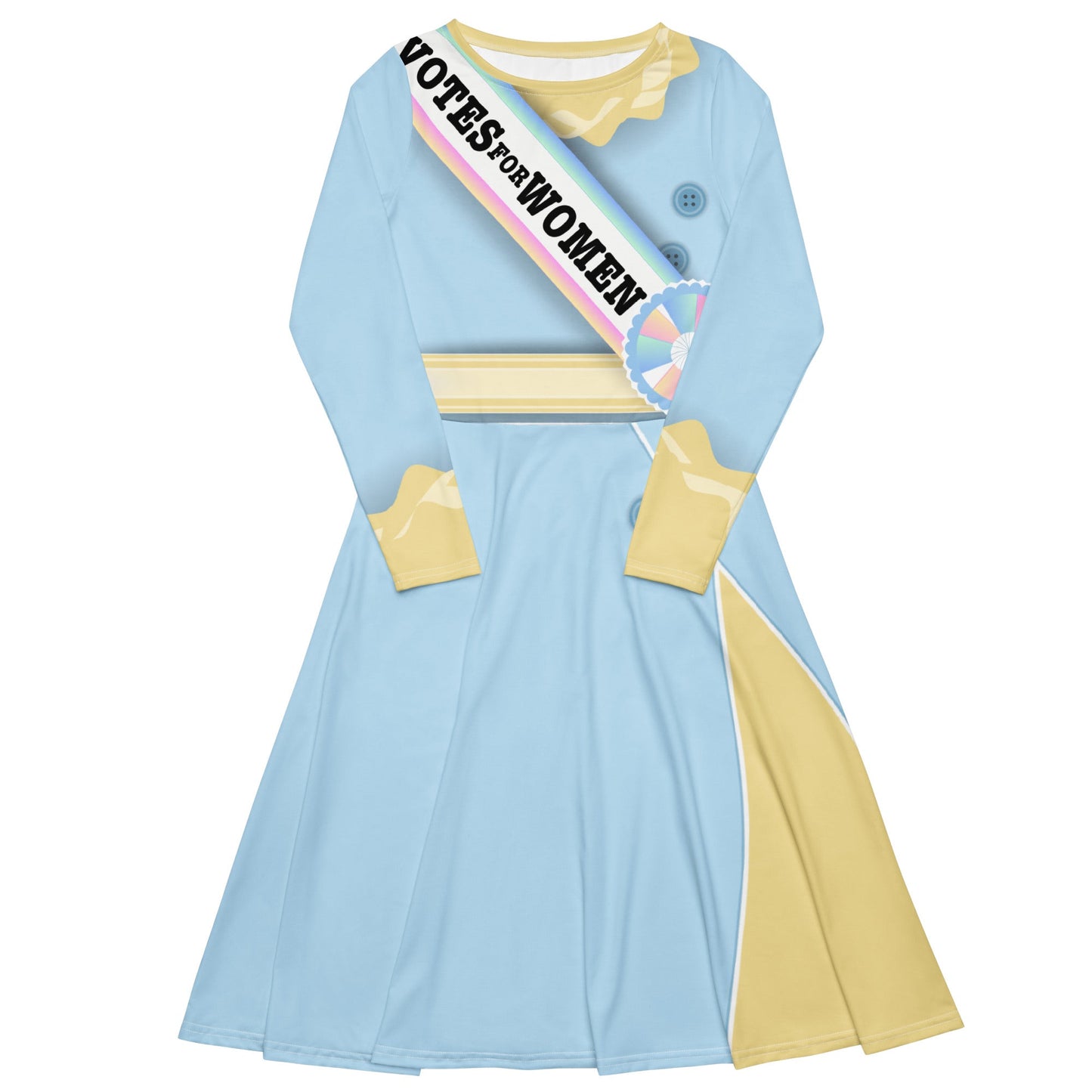 Women's Suffrage long sleeve midi dress- cosplay, bounding, costume active wearboo to youSkater DressLittle Lady Shay Boutique