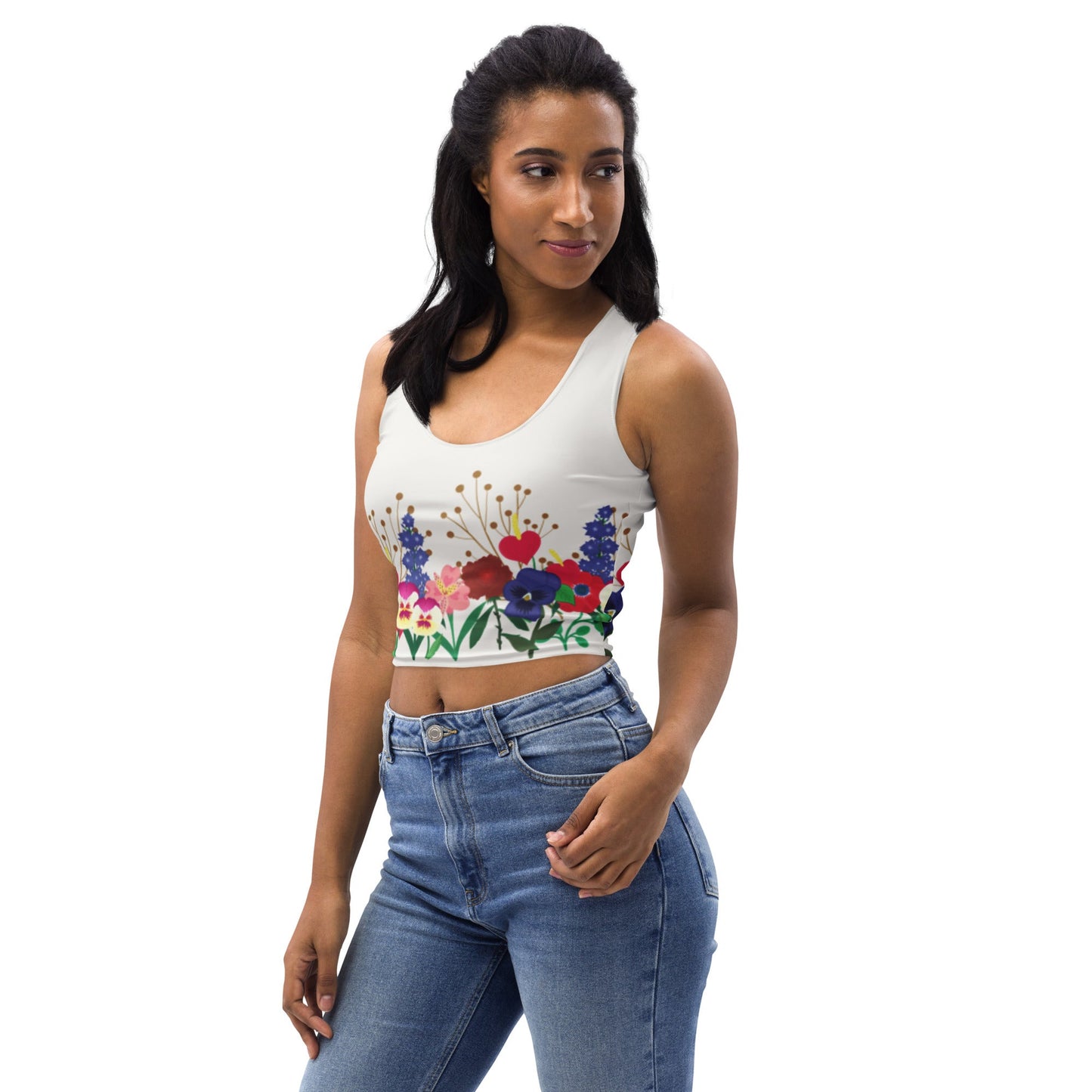 Wonderland Garden Crop Top alice disneyboundingalice in wonderlandAdult T-ShirtLittle Lady Shay Boutique