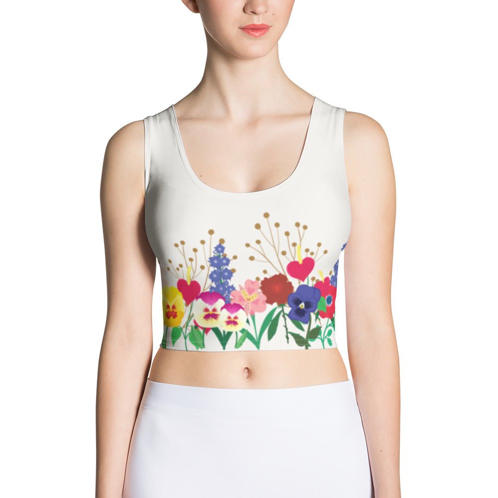 Wonderland Garden Crop Top alice disneyboundingalice in wonderlandAdult T-ShirtLittle Lady Shay Boutique