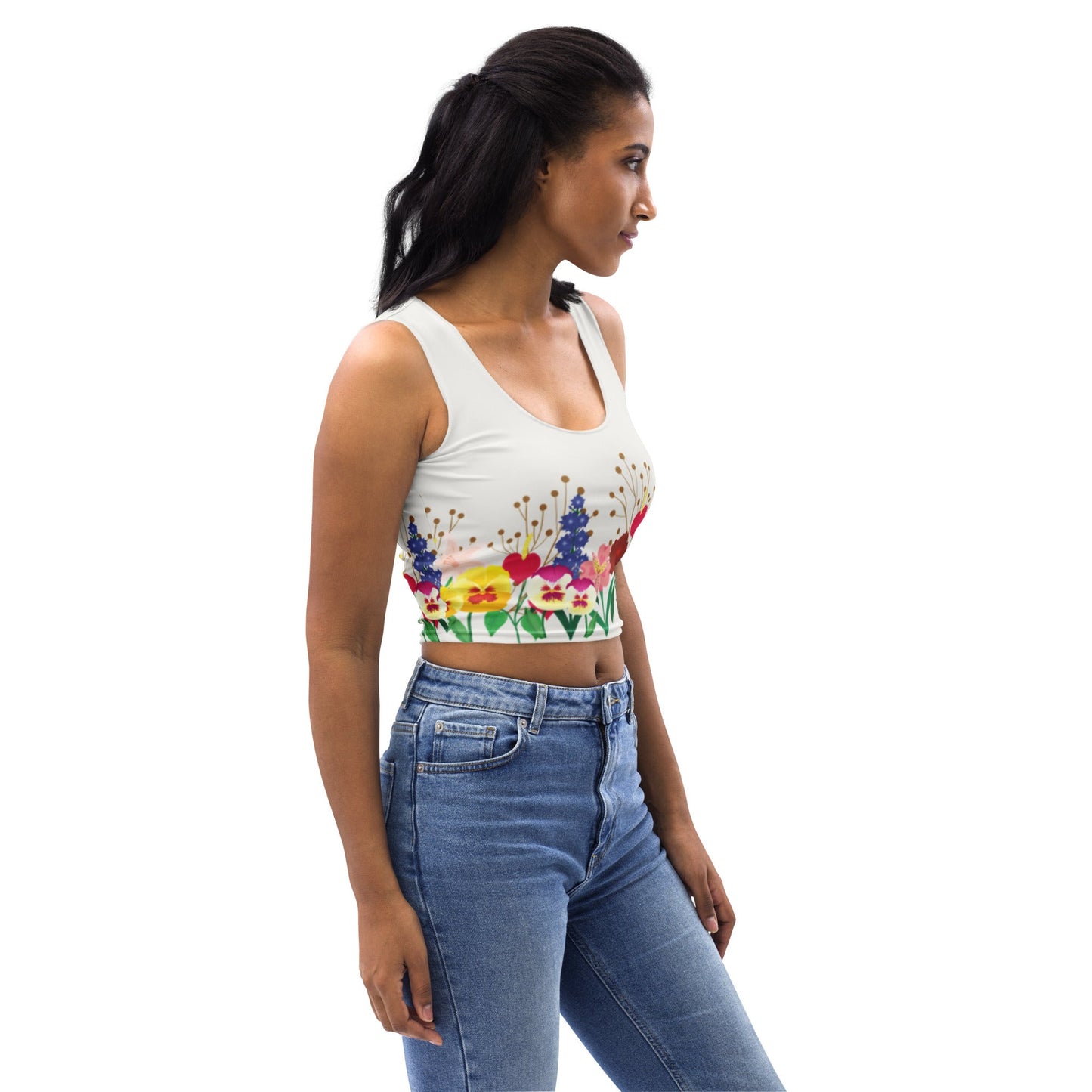 Wonderland Garden Crop Top alice disneyboundingalice in wonderlandAdult T-ShirtLittle Lady Shay Boutique