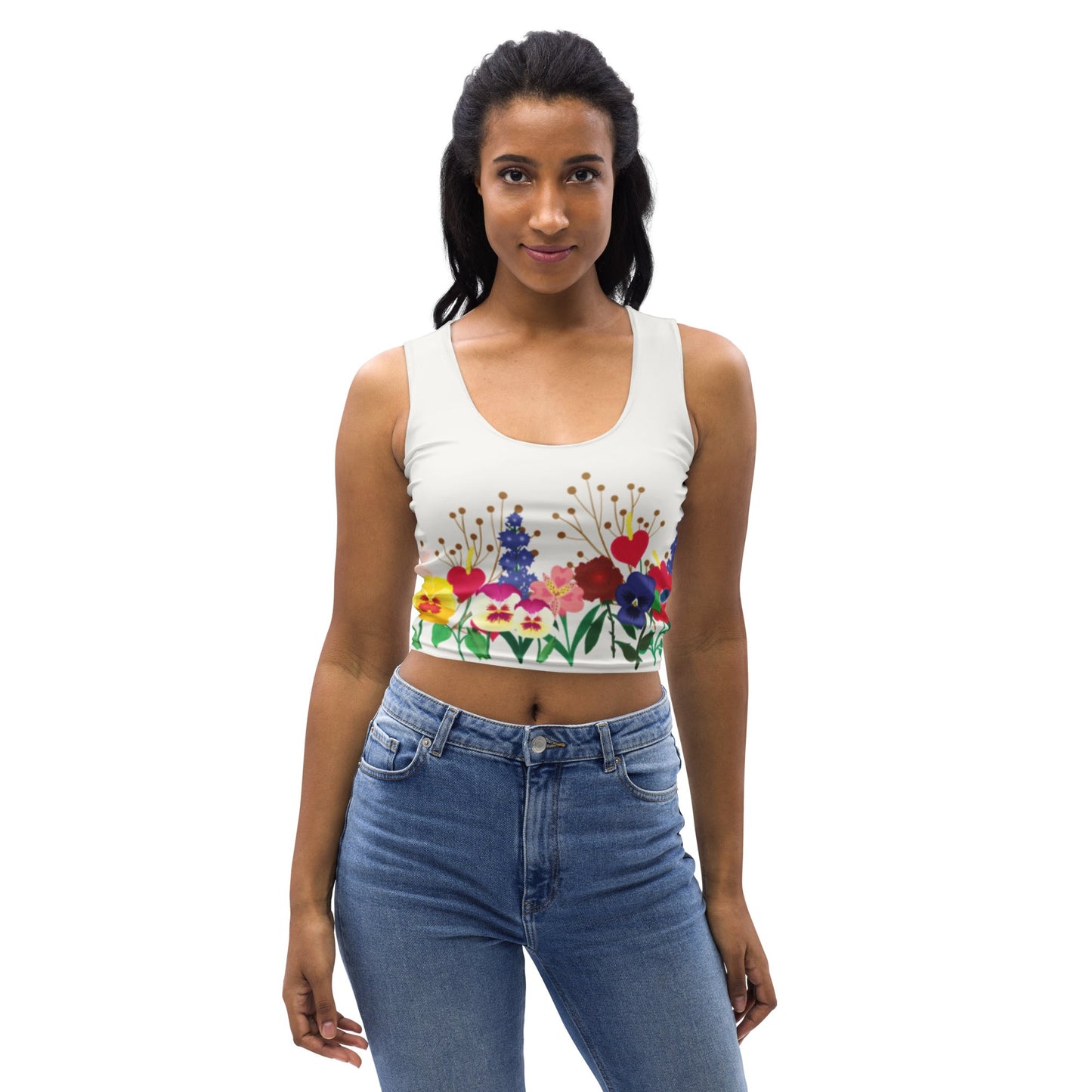 Wonderland Garden Crop Top alice disneyboundingalice in wonderlandAdult T-ShirtLittle Lady Shay Boutique