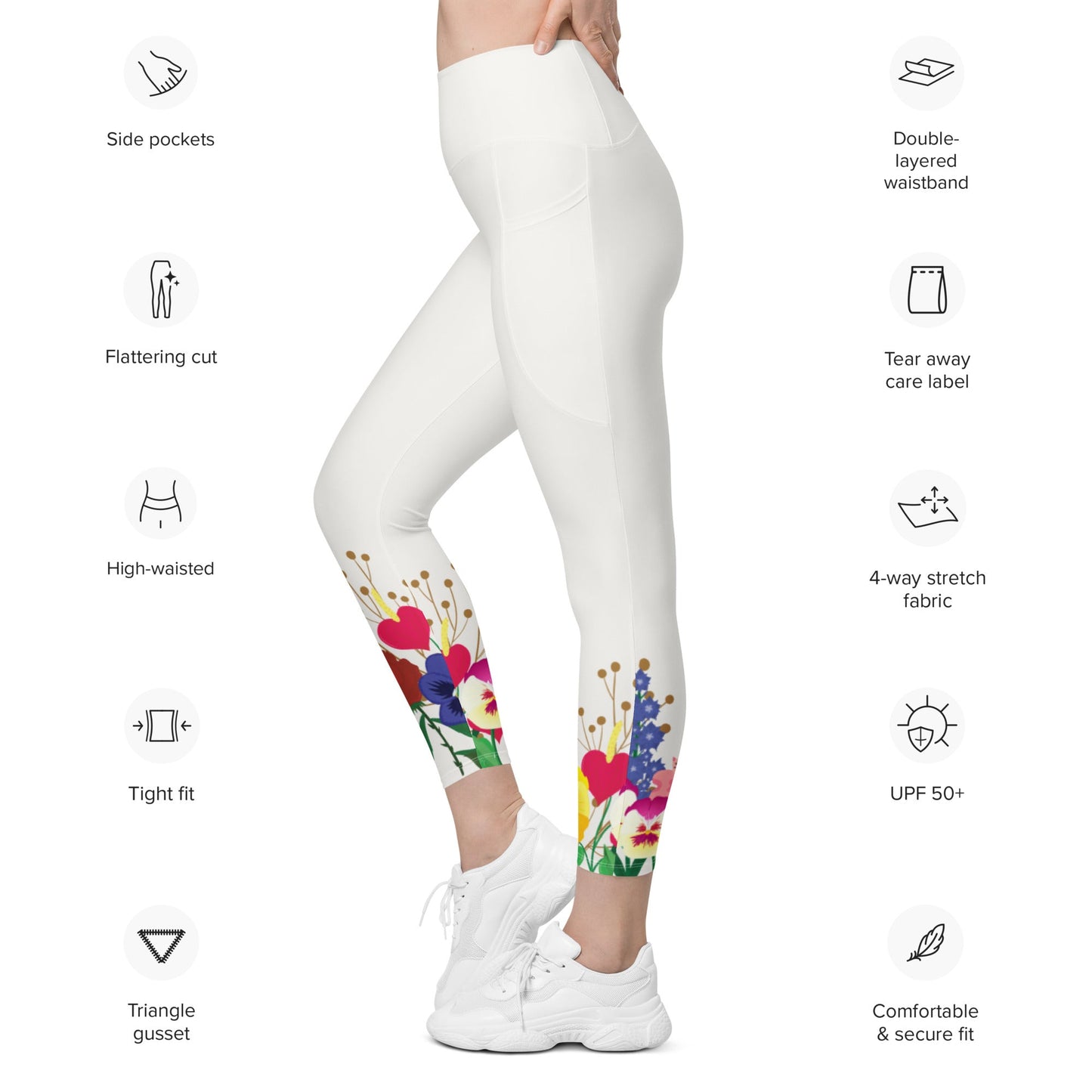 Wonderland Garden Leggings with pockets alice in wonderlanddisney costumeAdult LeggingsLittle Lady Shay Boutique