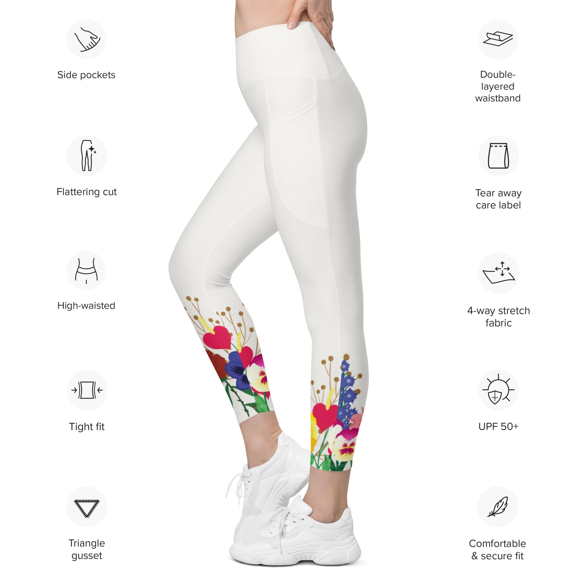 Wonderland Garden Leggings with pockets alice in wonderlanddisney costumeAdult LeggingsLittle Lady Shay Boutique