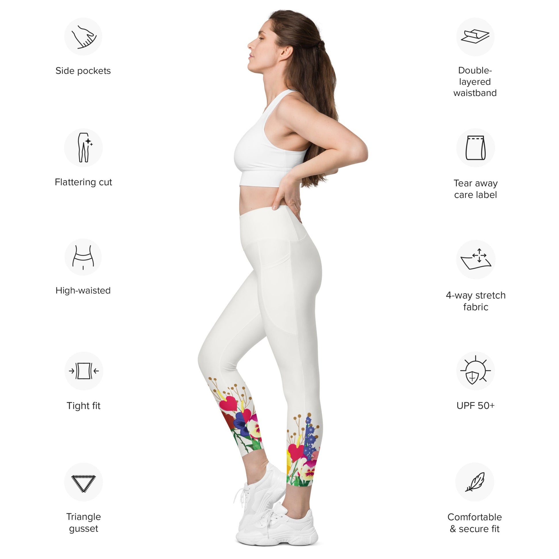 Wonderland Garden Leggings with pockets alice in wonderlanddisney costumeAdult LeggingsLittle Lady Shay Boutique