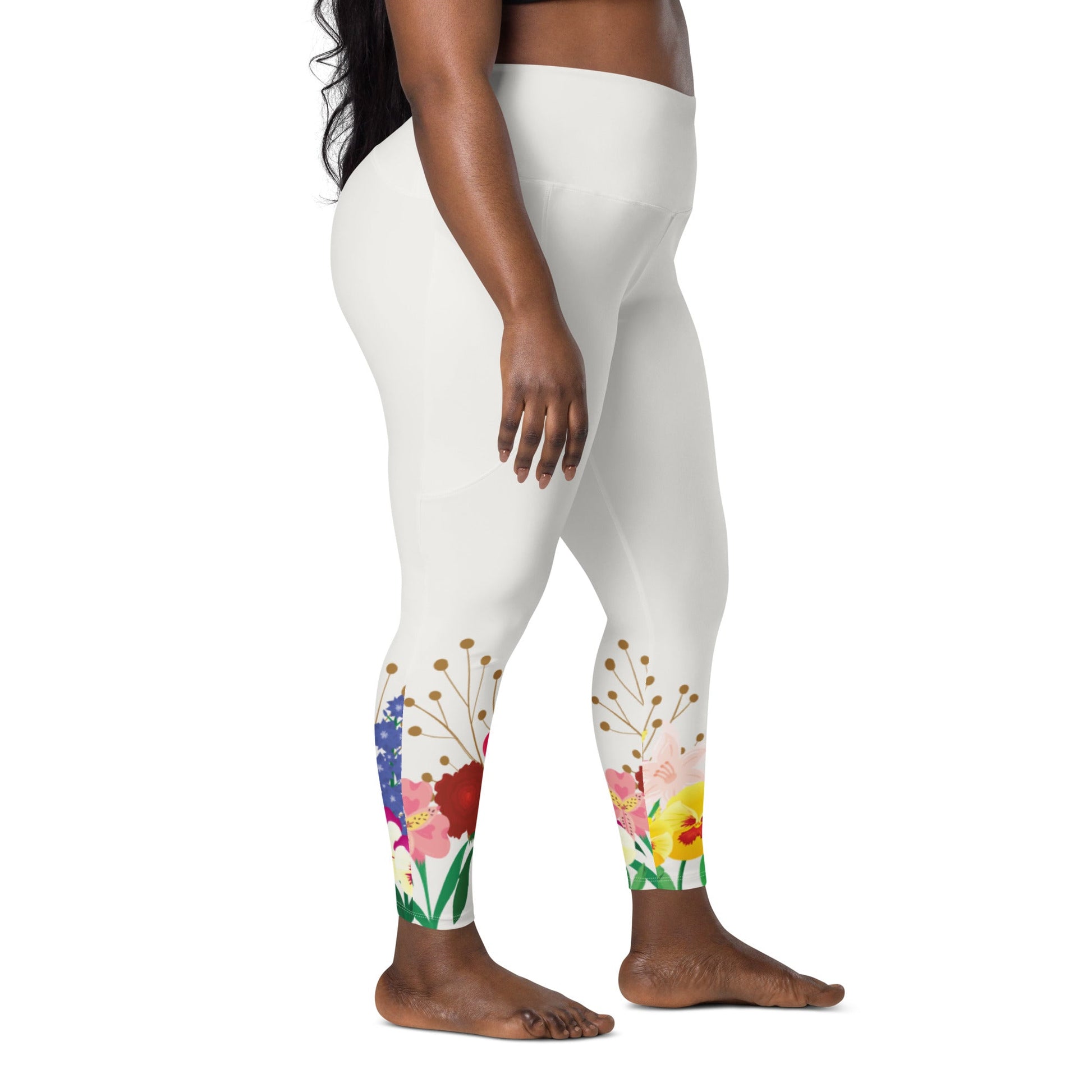 Wonderland Garden Leggings with pockets alice in wonderlanddisney costumeAdult LeggingsLittle Lady Shay Boutique