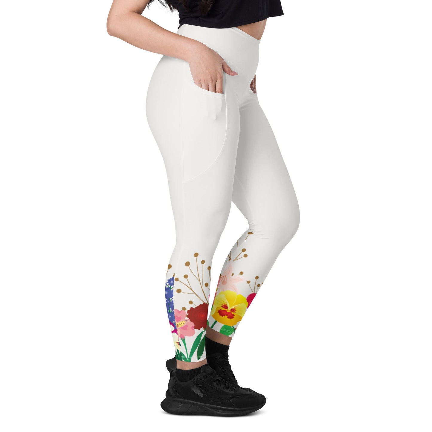 Wonderland Garden Leggings with pockets alice in wonderlanddisney costumeAdult LeggingsLittle Lady Shay Boutique