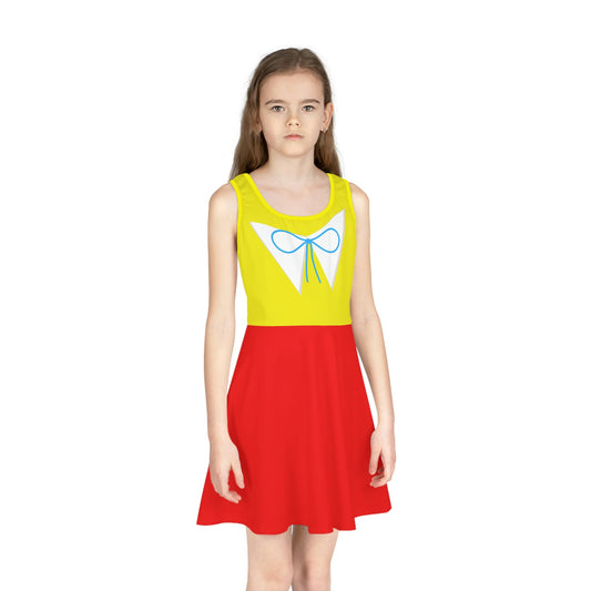 Wonderland Twins Inspired Girls' Sleeveless Sundress (AOP) All Over PrintAOPkids dressLittle Lady Shay Boutique