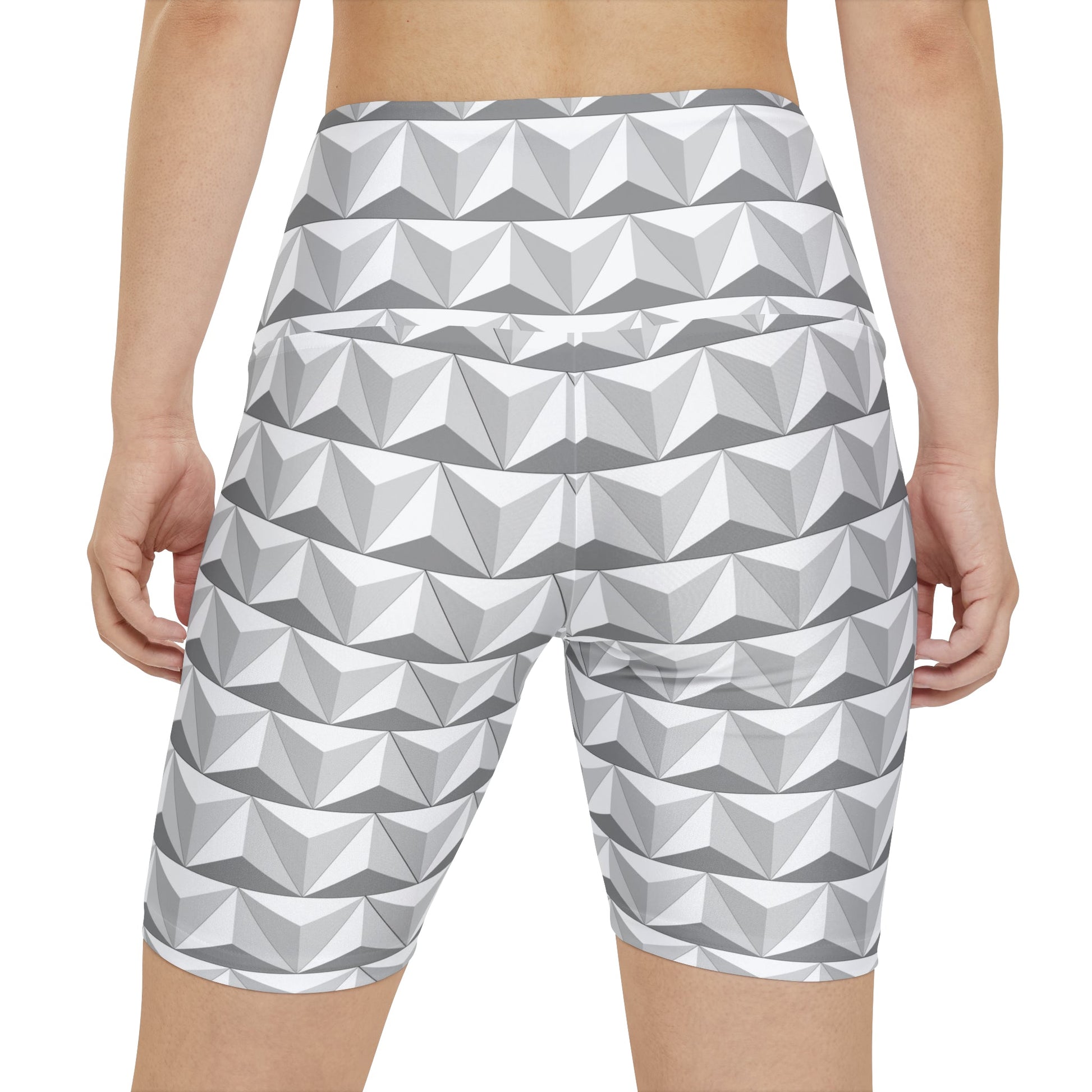 World of Tomorrow Women's Workout Shorts (AOP) active wearActivewearAdult ShortsLittle Lady Shay Boutique