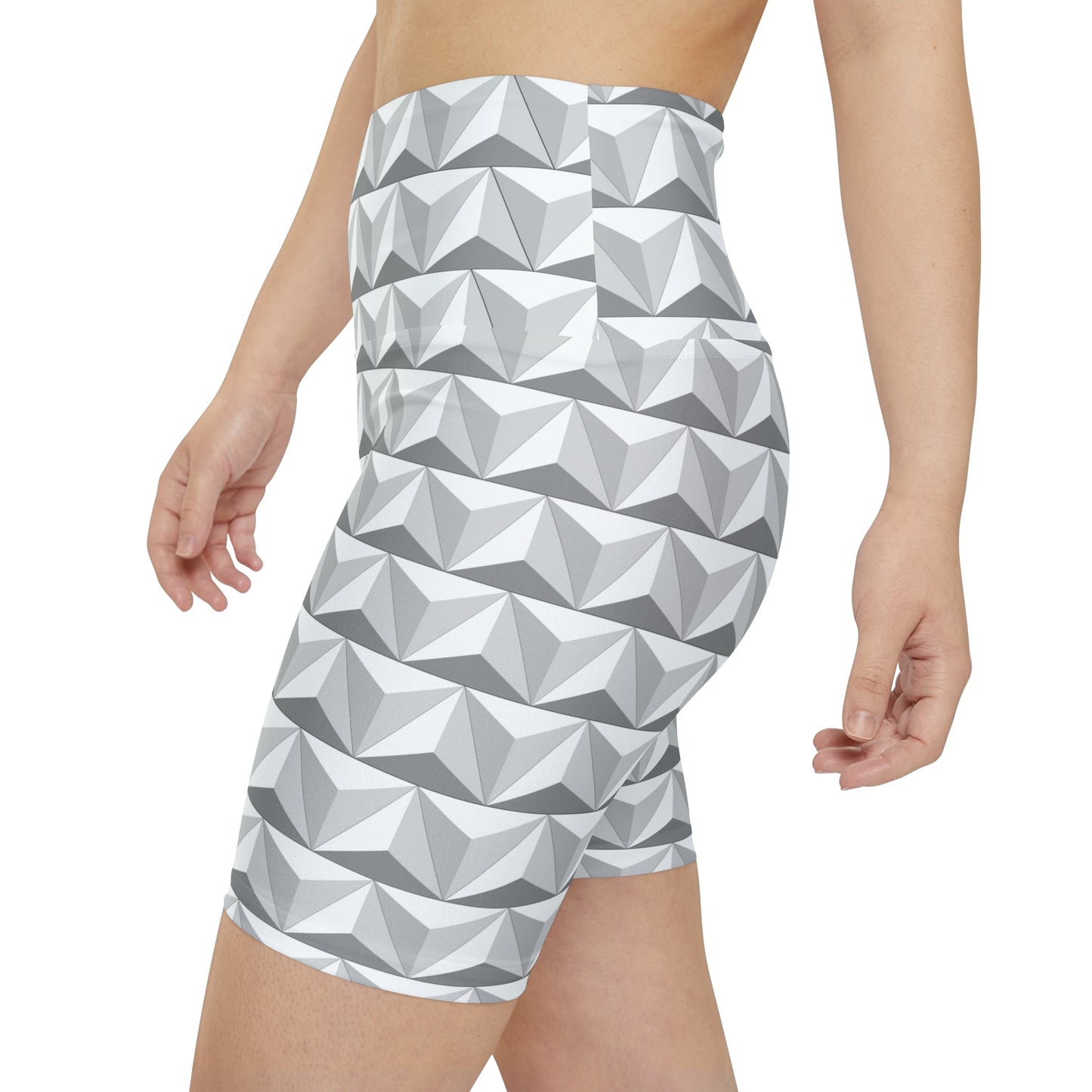 World of Tomorrow Women's Workout Shorts (AOP) active wearActivewearAdult ShortsLittle Lady Shay Boutique