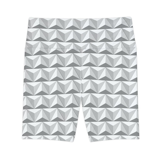 World of Tomorrow Women's Workout Shorts (AOP) active wearActivewearAdult ShortsLittle Lady Shay Boutique