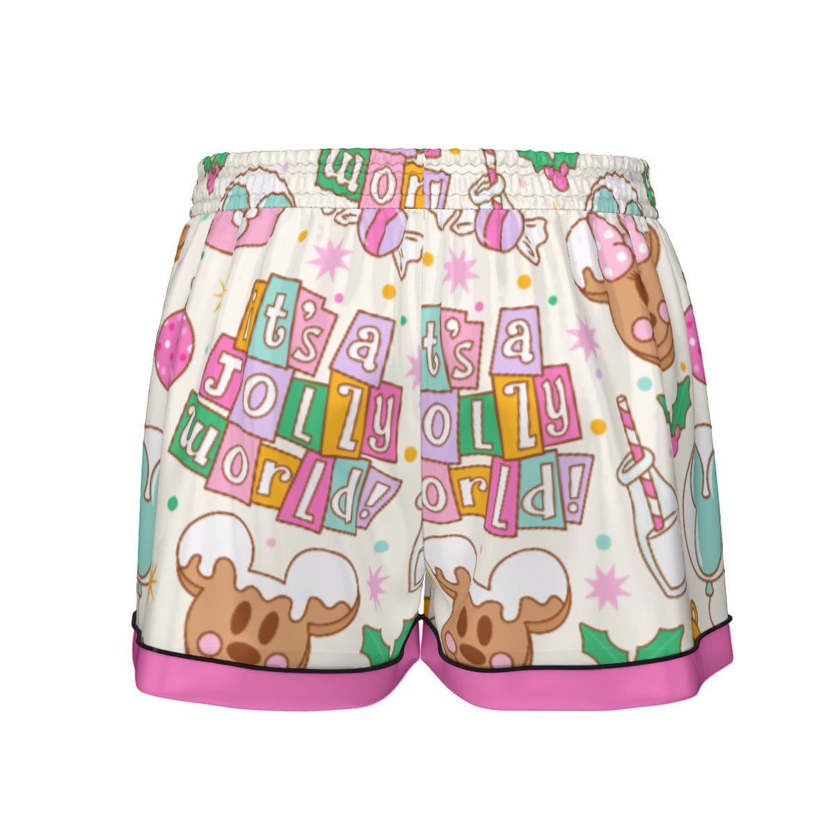 Holiday Park Treats Faux Silk Pajama Set