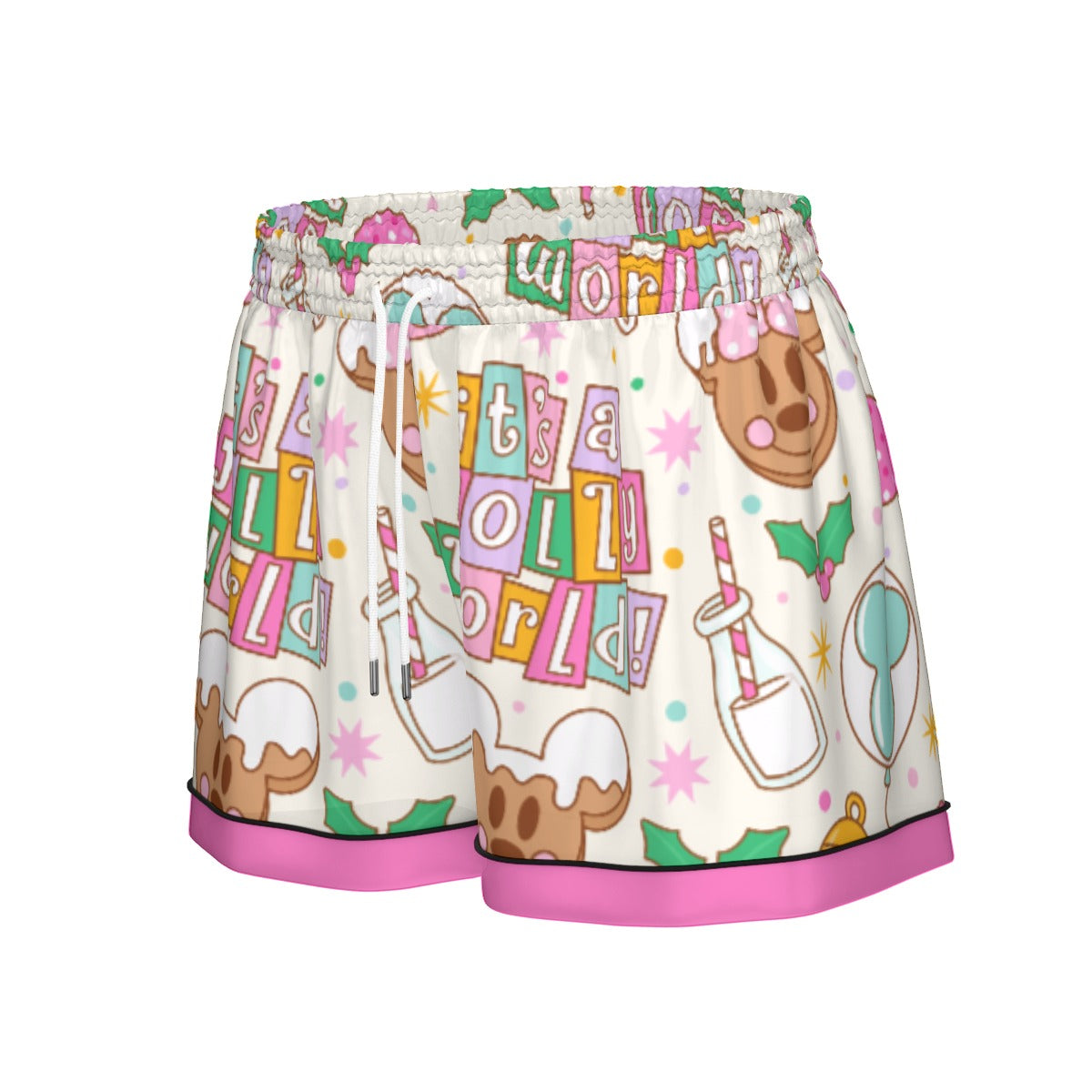 Holiday Park Treats Faux Silk Pajama Set