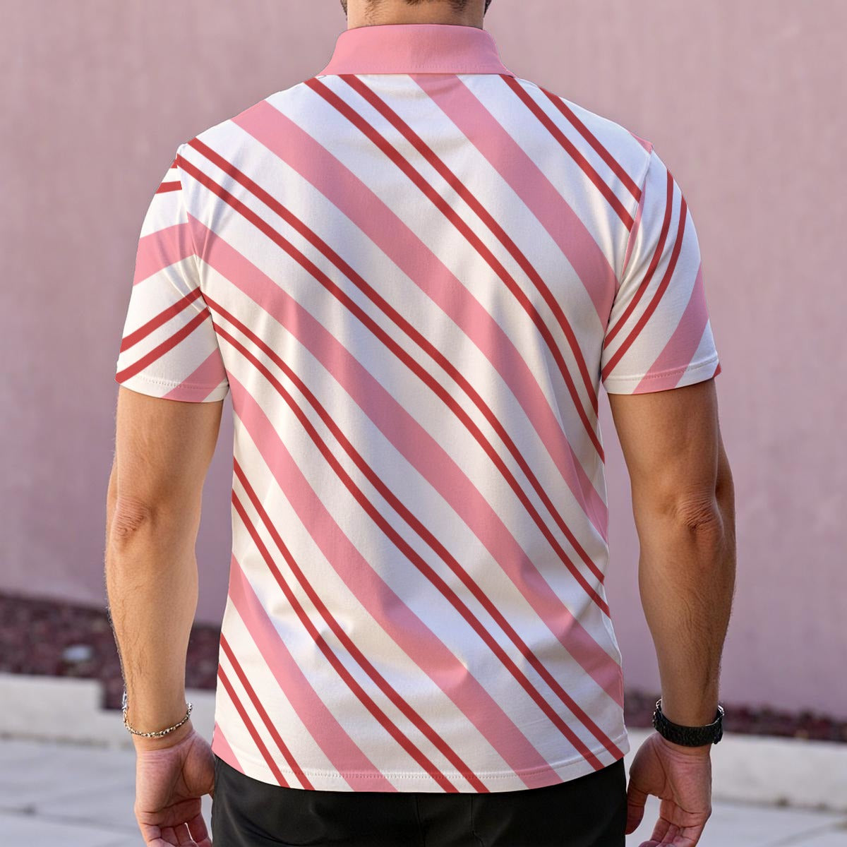 Men’s Candy Cane Polo | Character-Inspired Holiday Park Shirt