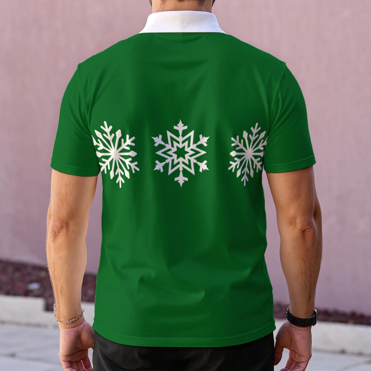 Holiday Snowflake Men's Polo