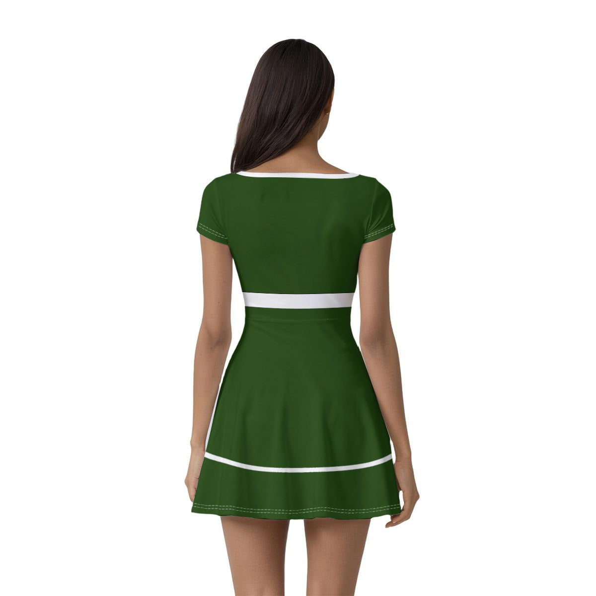 Holiday Mouse Inspired Skater Dress | Christmas Park Outfit | Green Red Striped Character Dress