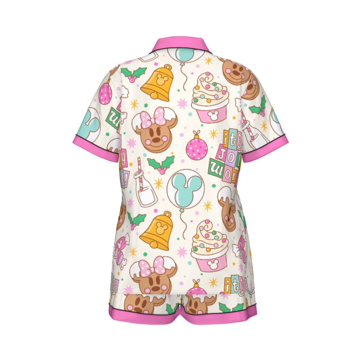 Holiday Park Treats Faux Silk Pajama Set