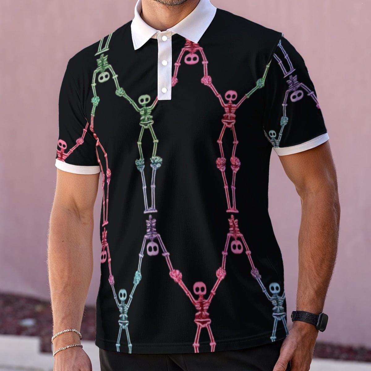 2026 Halloween Party Cast Member Inspired Men's Performance Polo 100 years of wonderactive disney familyWrong Lever Clothing
