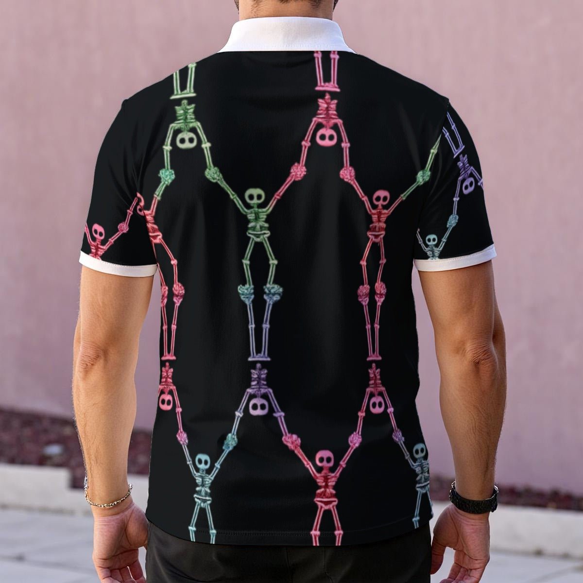 2026 Halloween Party Cast Member Inspired Men's Performance Polo 100 years of wonderactive disney familyWrong Lever Clothing