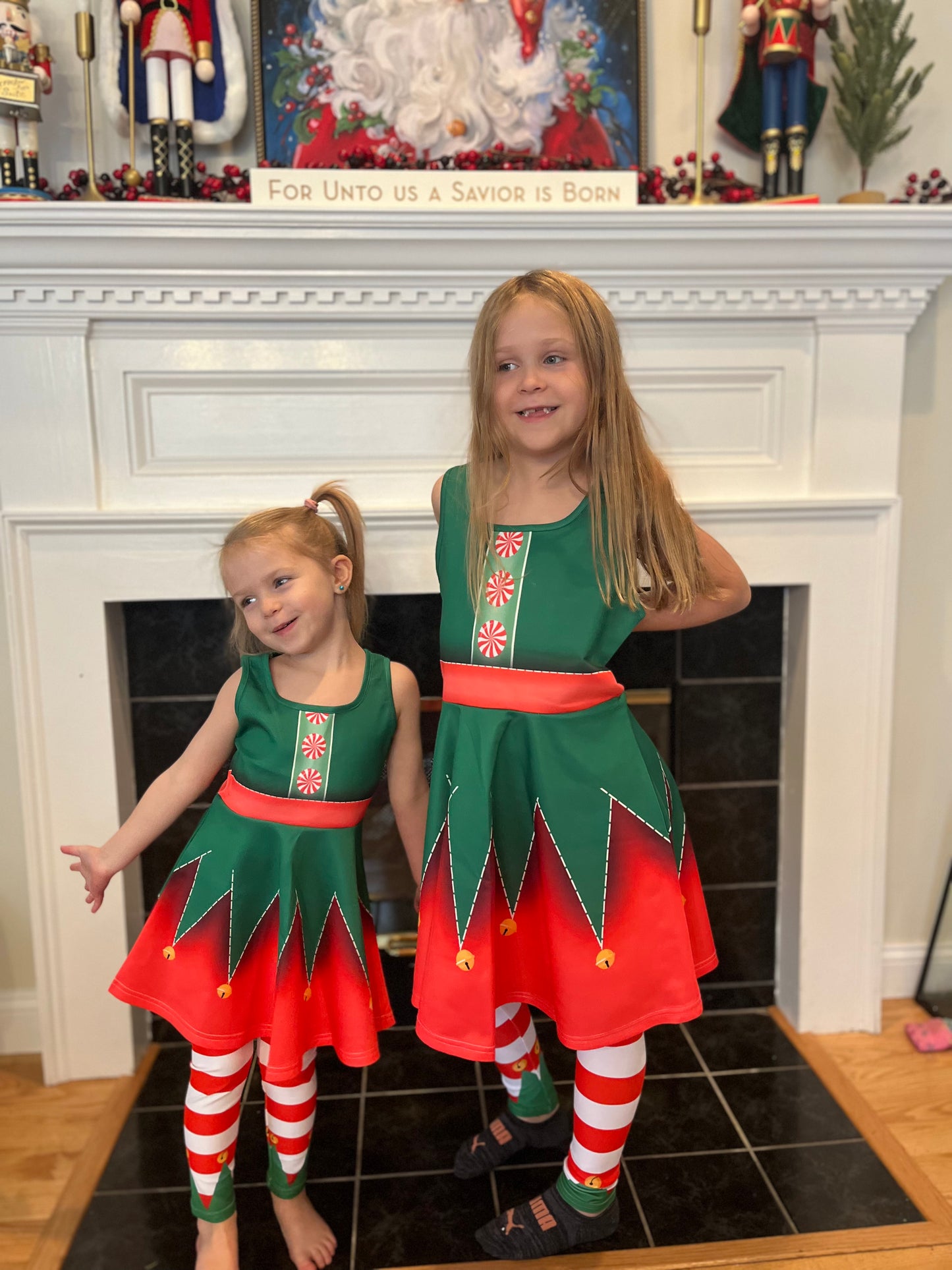 Christmas Elf Girls' Sleeveless Sundress