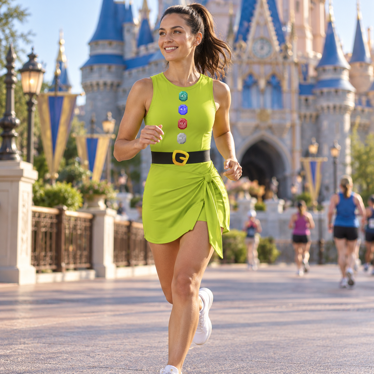 Dopey Green Fairytale Miner Running Dress | Race Costume