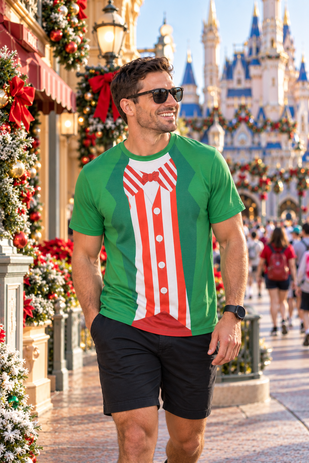 Men’s Festive Holiday Character-Inspired Unisex Tee