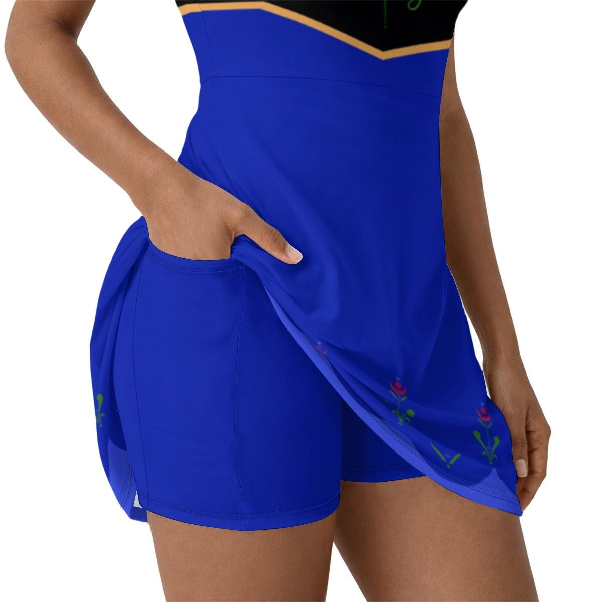 Anna Inspired Adult Dress with Built - In Shorts | Fairytale Adventure Outfit | Nordic Princess Style adult anna dressadult Anna styleWrong Lever Clothing