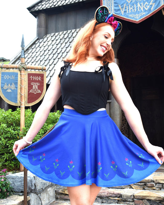 Anna inspired Skater Skirt, Princess style for mix and match, cosplay, trip styles adult disneycosplaySkater SkirtWrong Lever Clothing