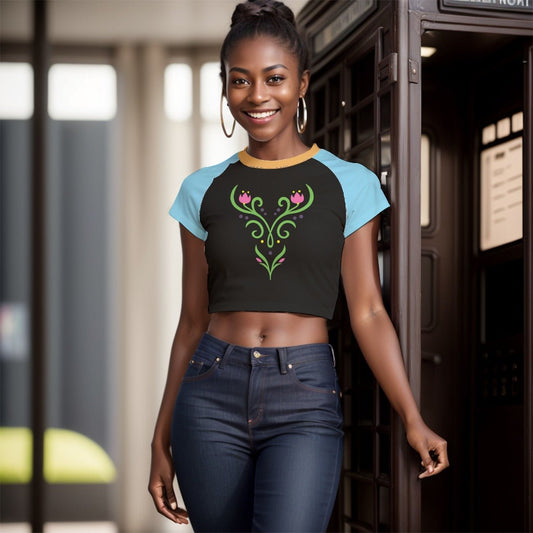 Anna Inspired Women's Raglan Cropped T-shirt Anna Inspired Women's Raglan Cropped T-shirtWrong Lever Clothing