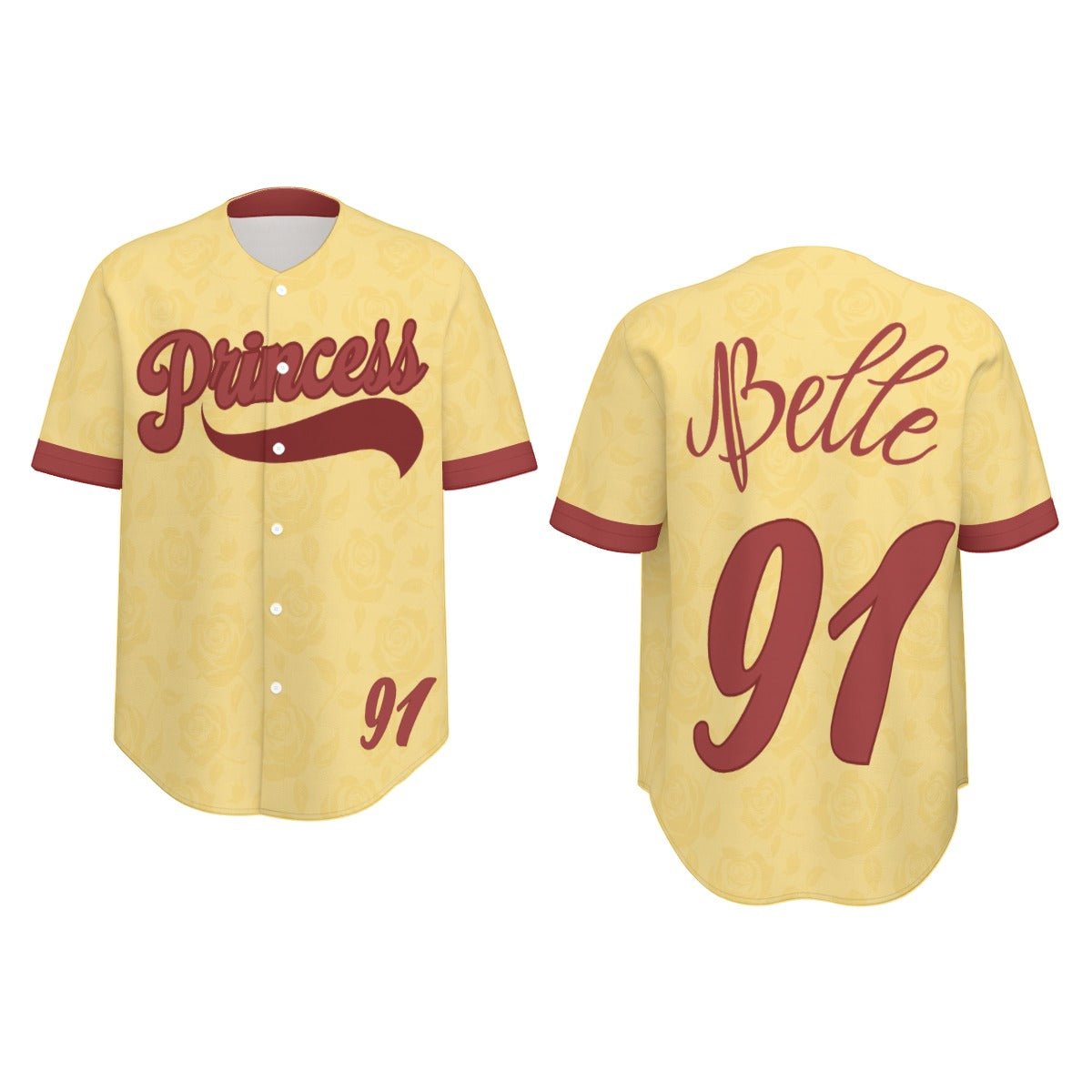 Belle Princess Inspired Short Sleeve Baseball Jersey Beauty and beastbeauty and the beastBaseball JerseyWrong Lever Clothing