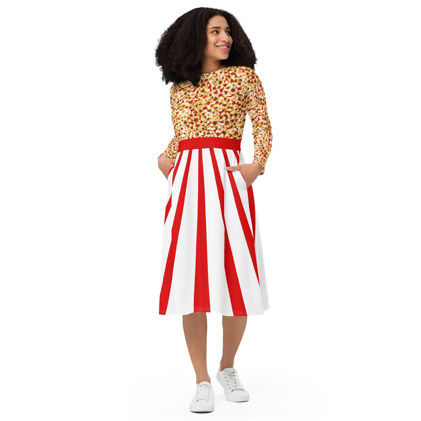 Big Top Snacks long sleeve midi dress carnival dresscarnival styleWrong Lever Clothing