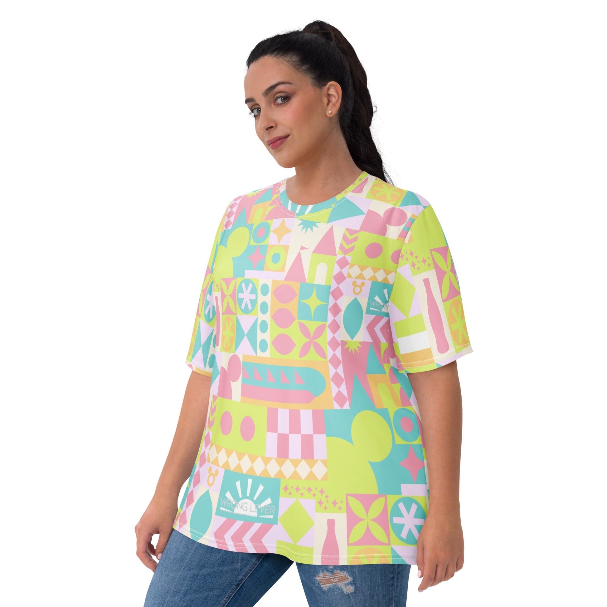 Blair Inspired Small World Pastel Women's T-shirt active wearboundingWrong Lever Clothing
