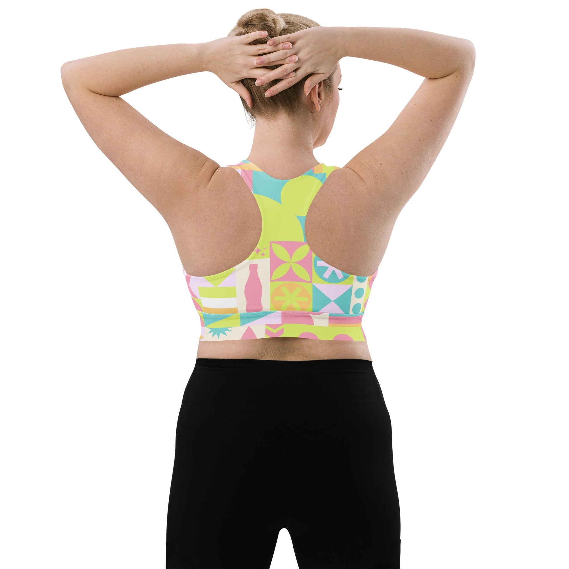 Blair inspired Small World Recycled Longline Sports Bra active wearboundingWrong Lever Clothing