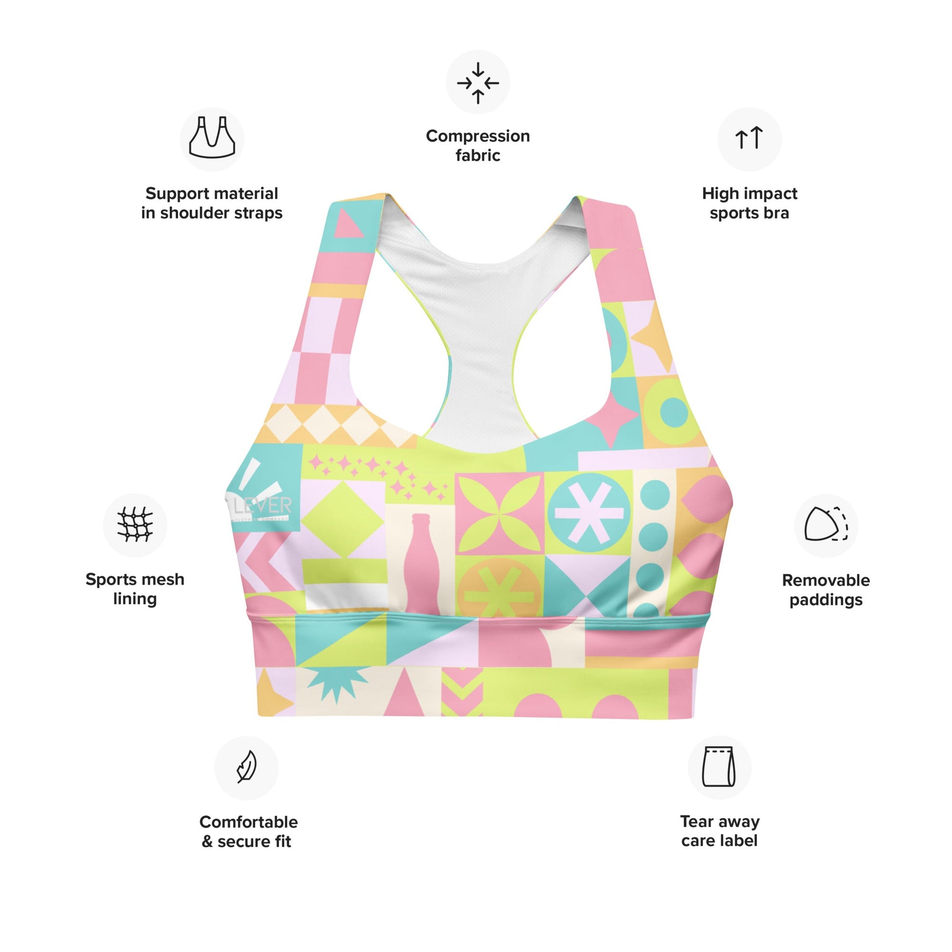 Blair inspired Small World Recycled Longline Sports Bra active wearboundingWrong Lever Clothing