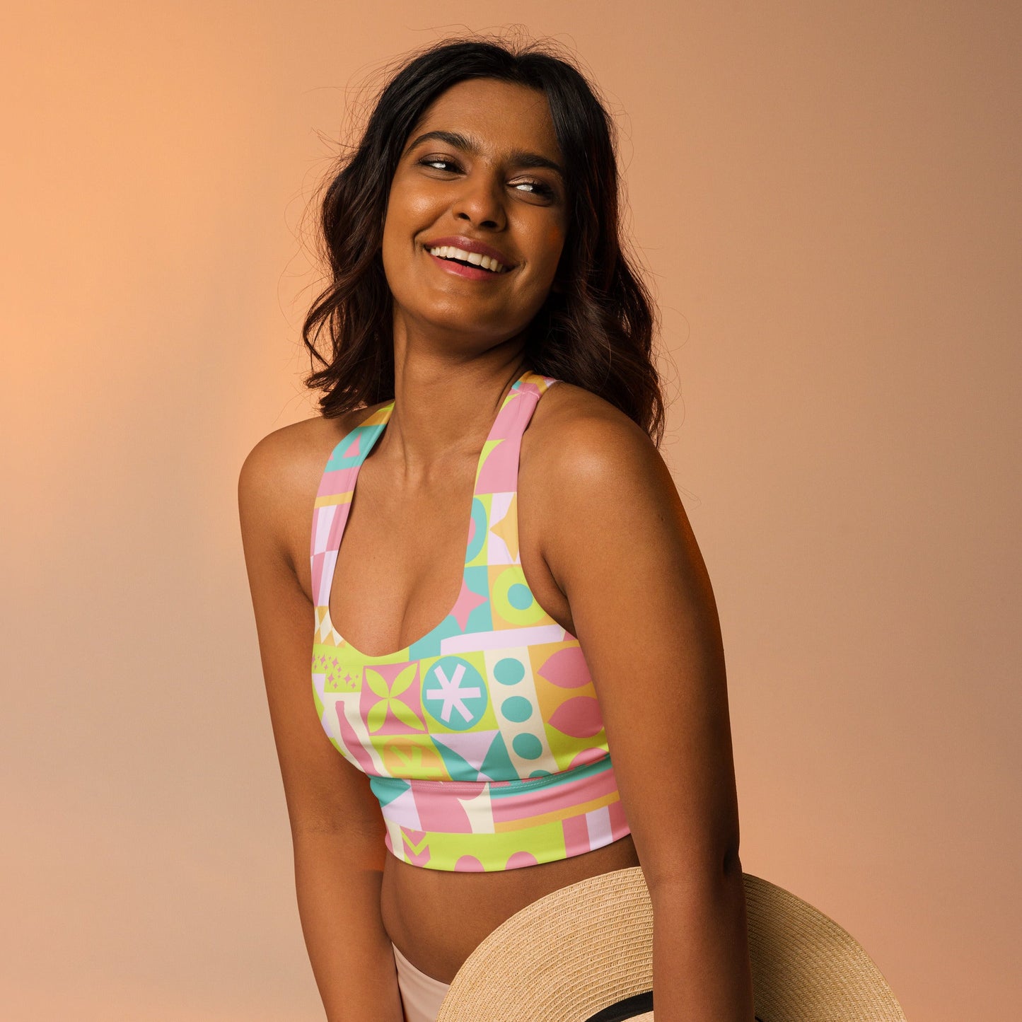Blair inspired Small World Recycled Longline Sports Bra active wearboundingWrong Lever Clothing