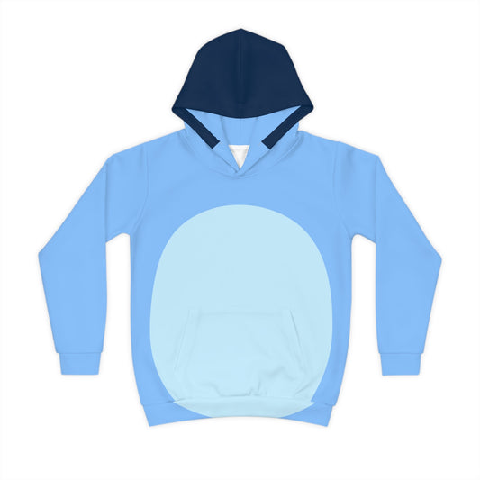 Blue Dog Children's Hoodie All Over PrintAOPAll Over PrintsWrong Lever Clothing