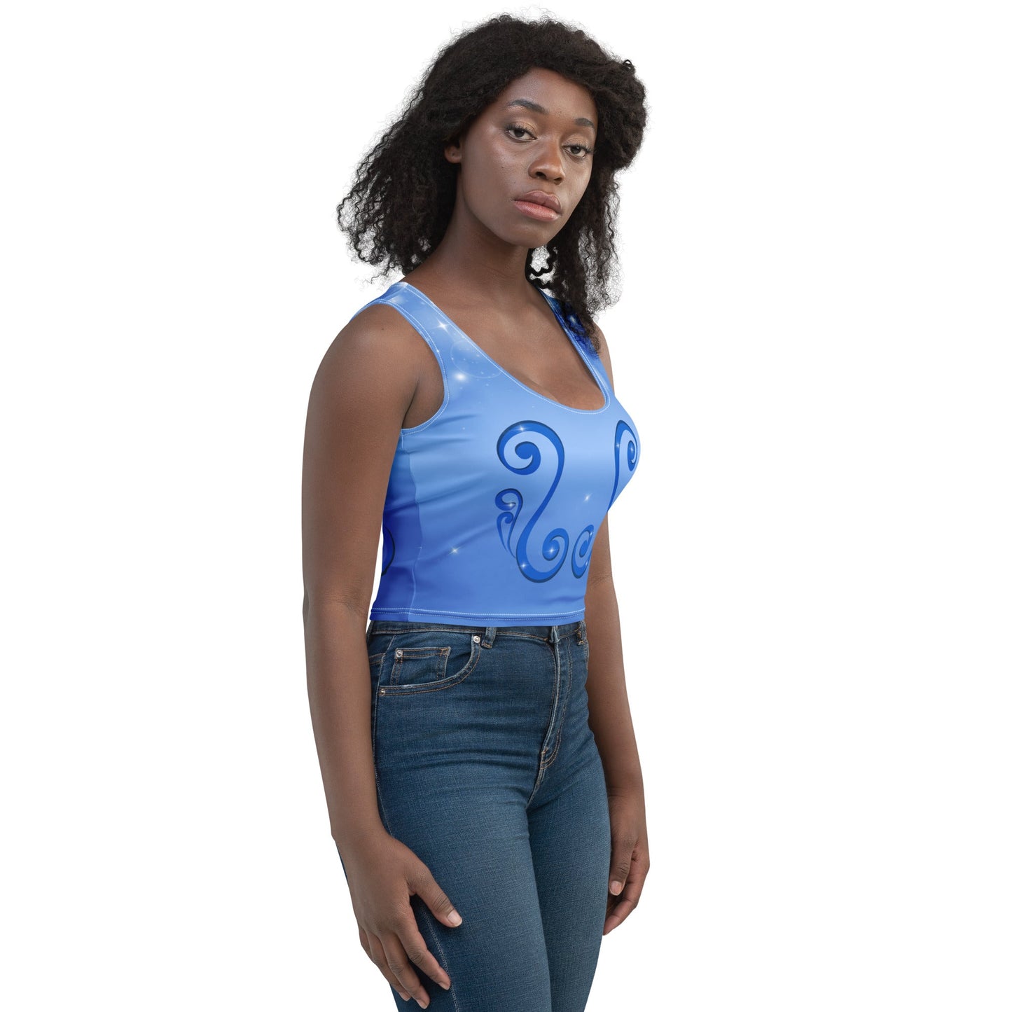 Blue Fairy Starlight crop top - fandom top, casual cosplay, festive costume blue fairydisney adultWrong Lever Clothing