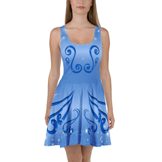 Blue Fairy Starlight Skater Dress - parade costume, cosplay, halloween style blue fairydisney adultWrong Lever Clothing