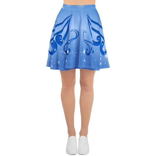 Blue Fairy Starlight Skater Skirt - fandom skirt, casual cosplay, festive costume adult skirtblue fairyWrong Lever Clothing