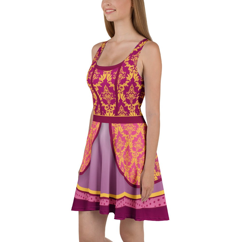 Bold Pink Wicked Stepsister - Inspired All - Over Print Skater Dress | Villainous Fairytale Bound Outfit anastasia dressanastasia stepsisterWrong Lever Clothing