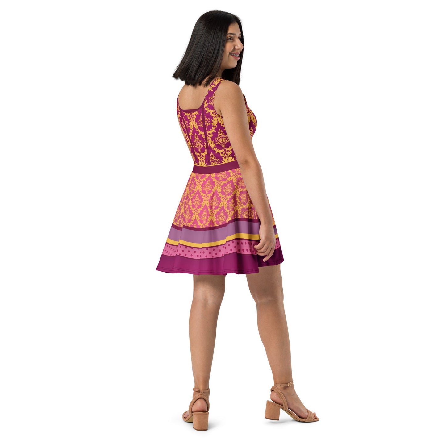 Bold Pink Wicked Stepsister - Inspired All - Over Print Skater Dress | Villainous Fairytale Bound Outfit anastasia dressanastasia stepsisterWrong Lever Clothing
