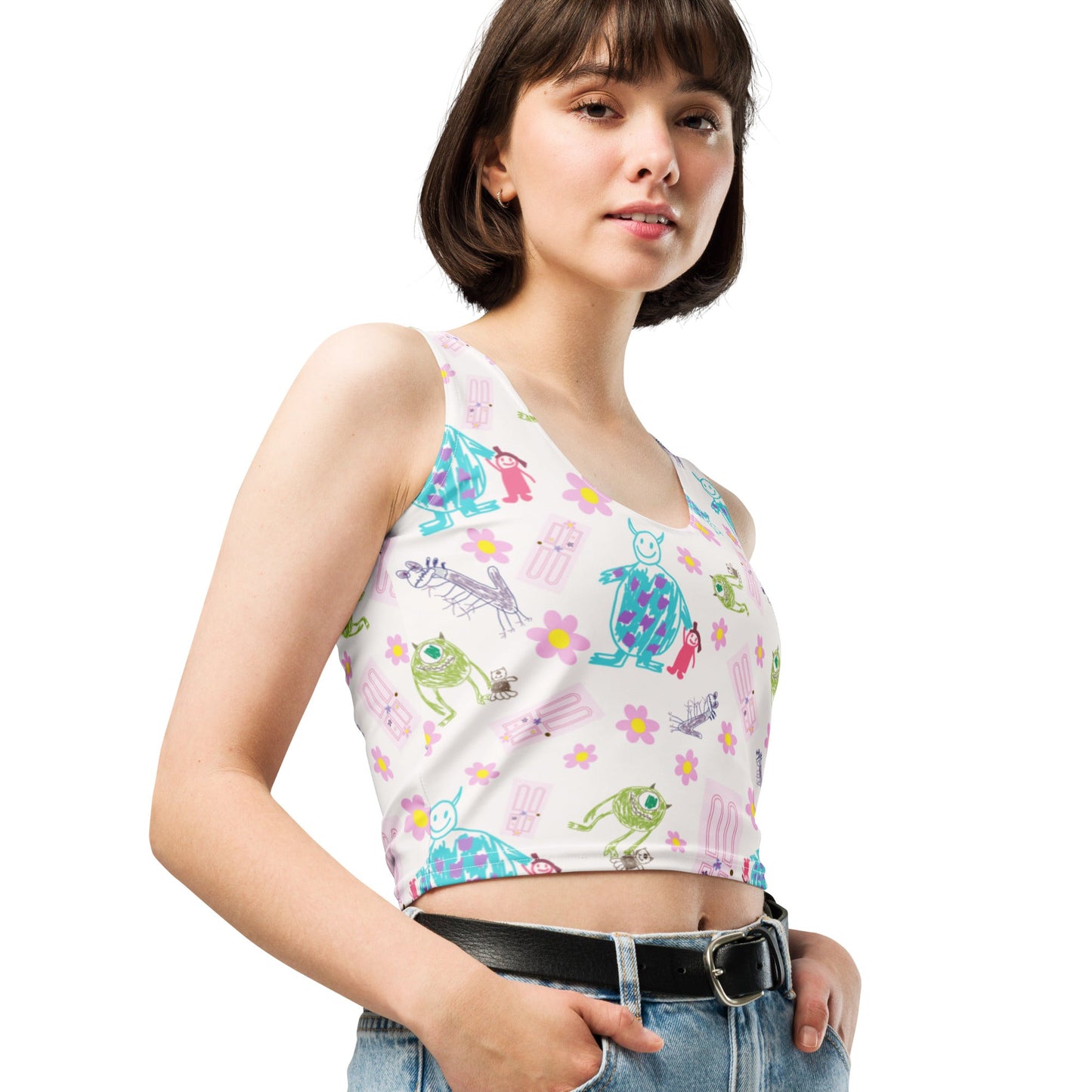 Boo Drawing Crop Top boo monsters inccosplayWrong Lever Clothing