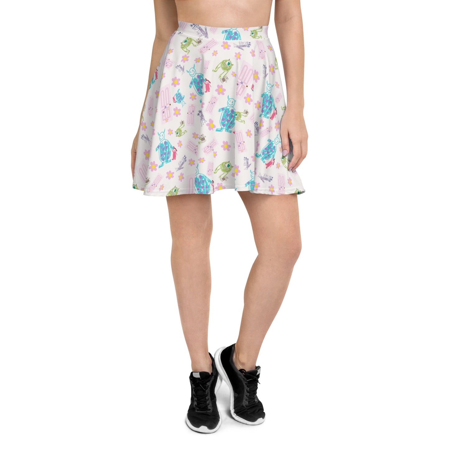 Boo Drawing Skater Skirt boo monsters inccosplayWrong Lever Clothing