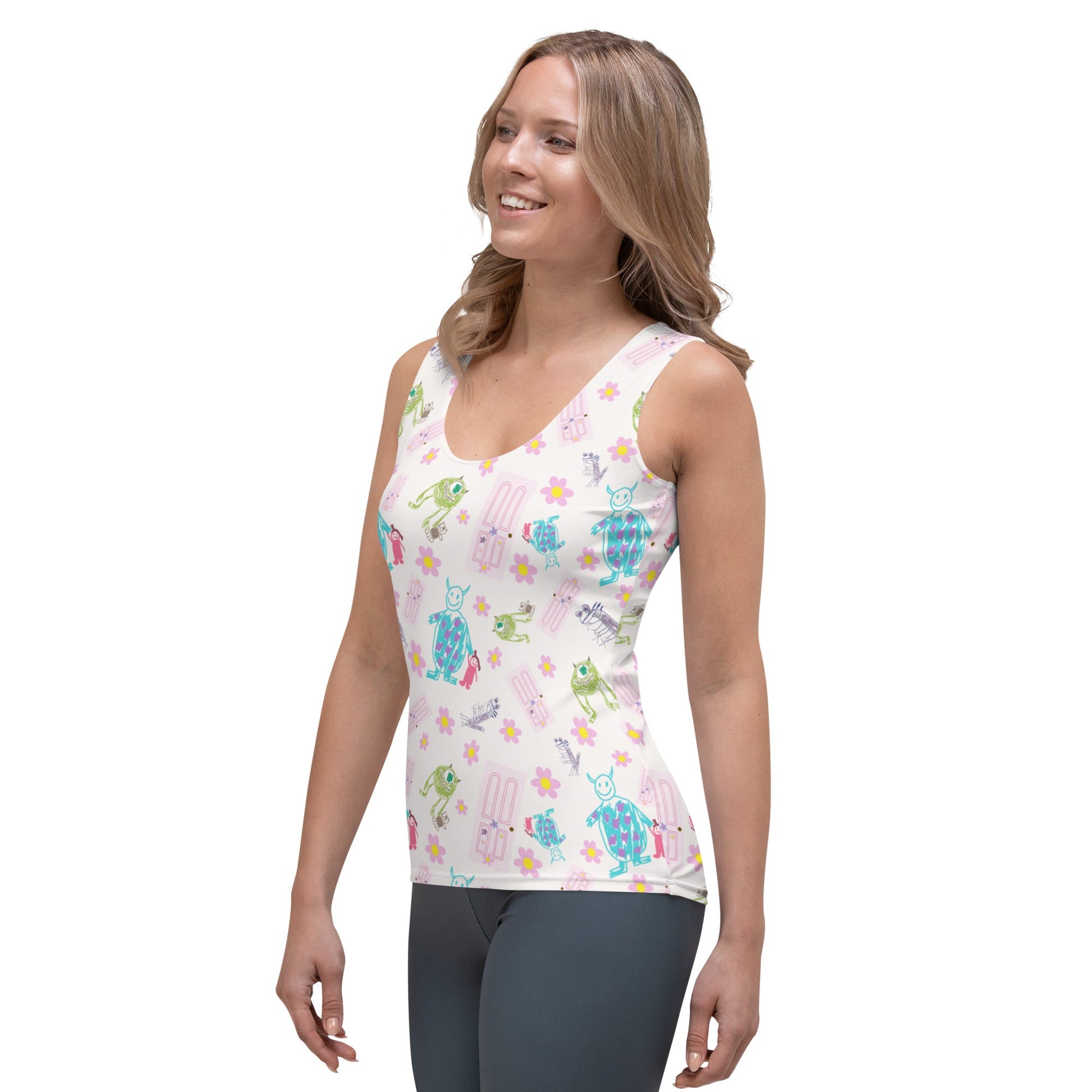 boo monsters inc costume women Boo Drawing Tank Top XS