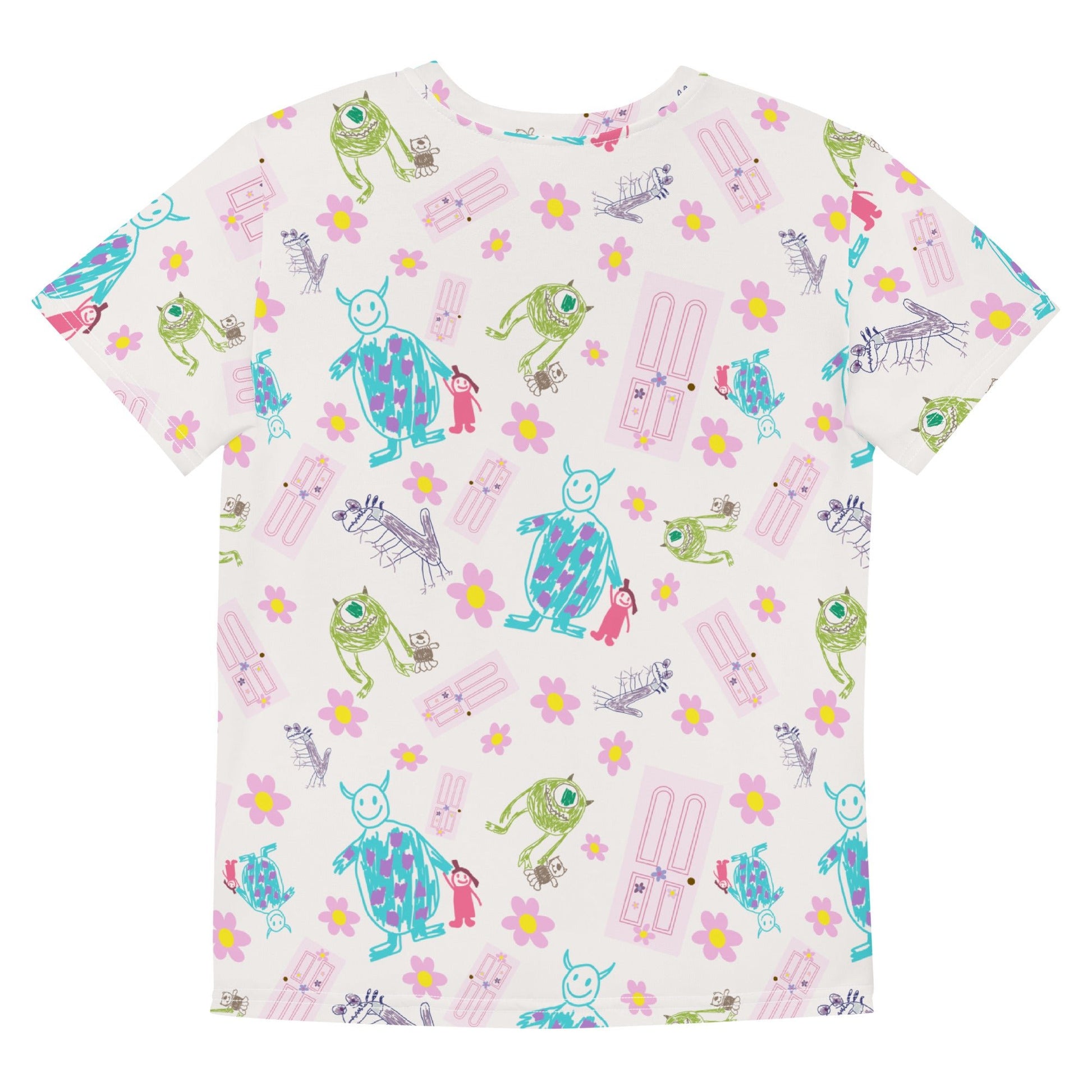 boo monsters inc pink shirt Boo Drawing Youth crew neck t-shirt 8