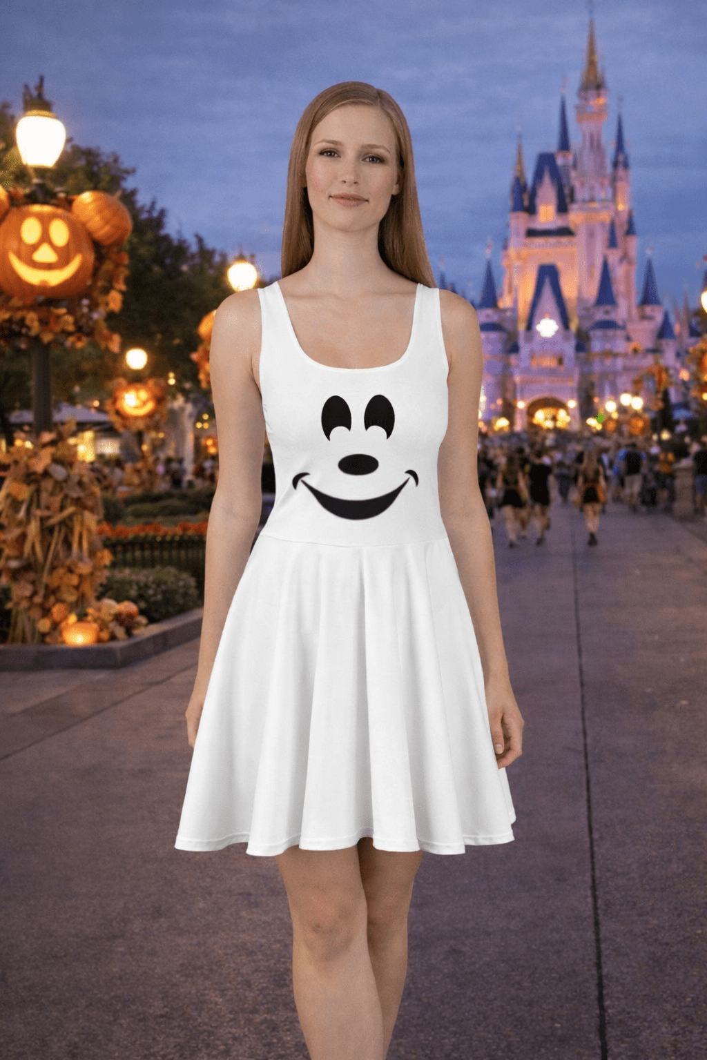 Boo to You Ghost Skater Dress adult ghost spidercosplaySkater DressWrong Lever Clothing